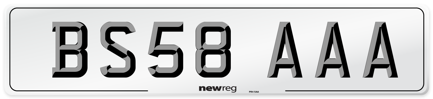 BS58 AAA Number Plate from New Reg